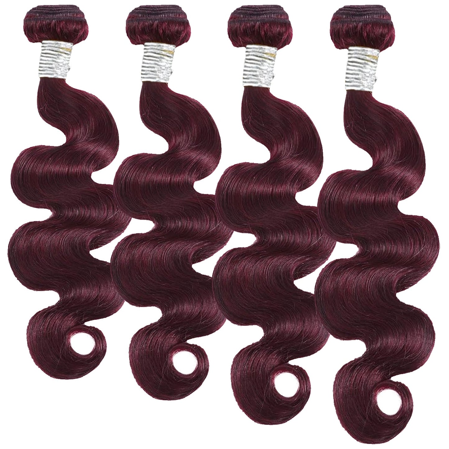 Ustar Master Blend Body Wave Bundles | Burgundy Red | 16"-30" | Human Hair + Premium Fibers