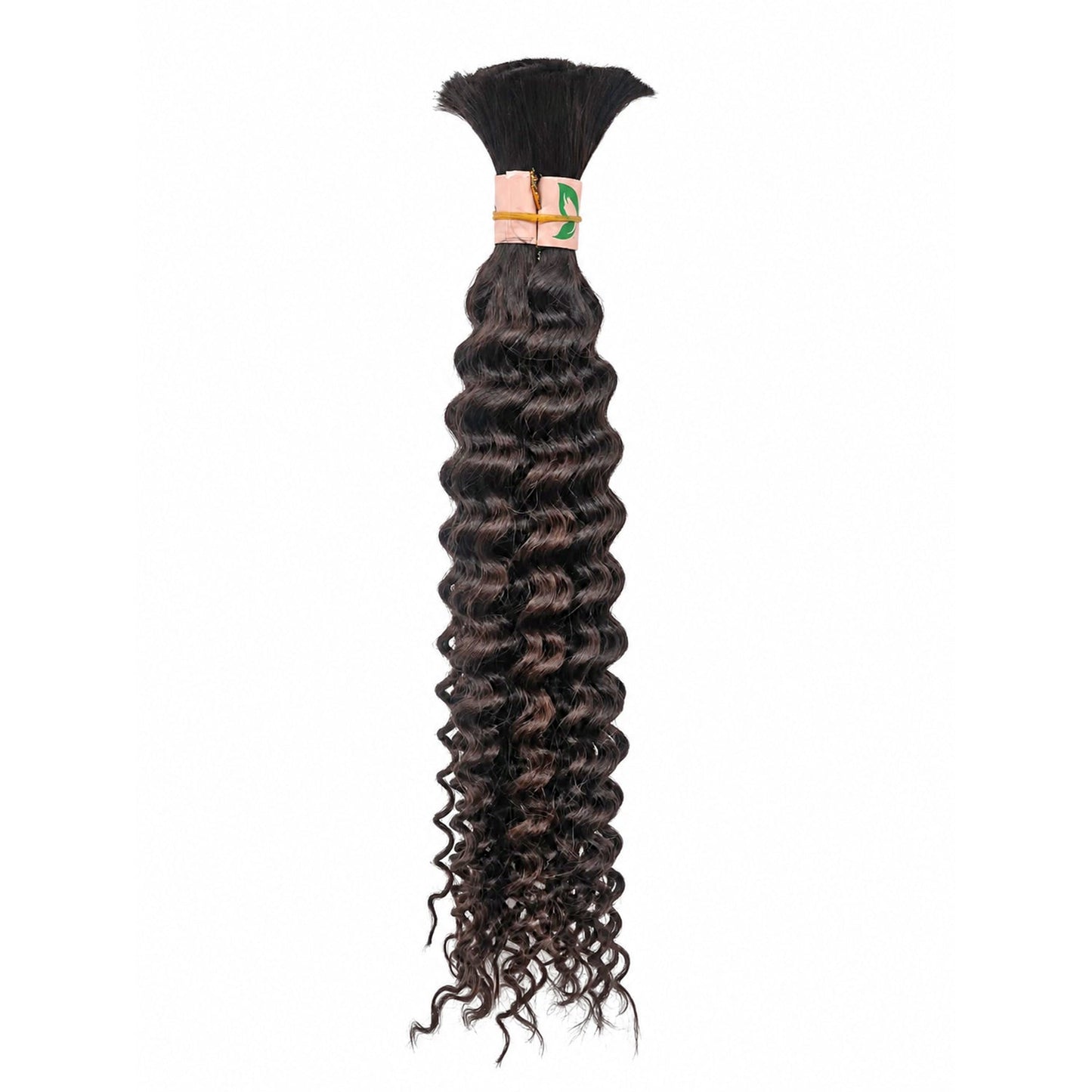 Color #2 Human Braiding Hair Deep Wave Bulk 100% Human Mink Hair 100g/Bundle 20inch , 22inch