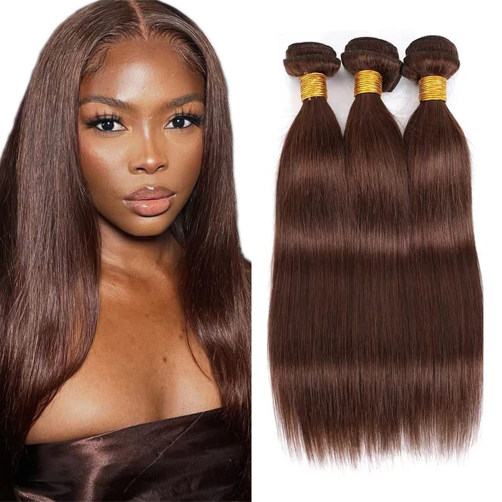 Holiday Deals: Medium Brown (#4) Straight 100% Human Hair
