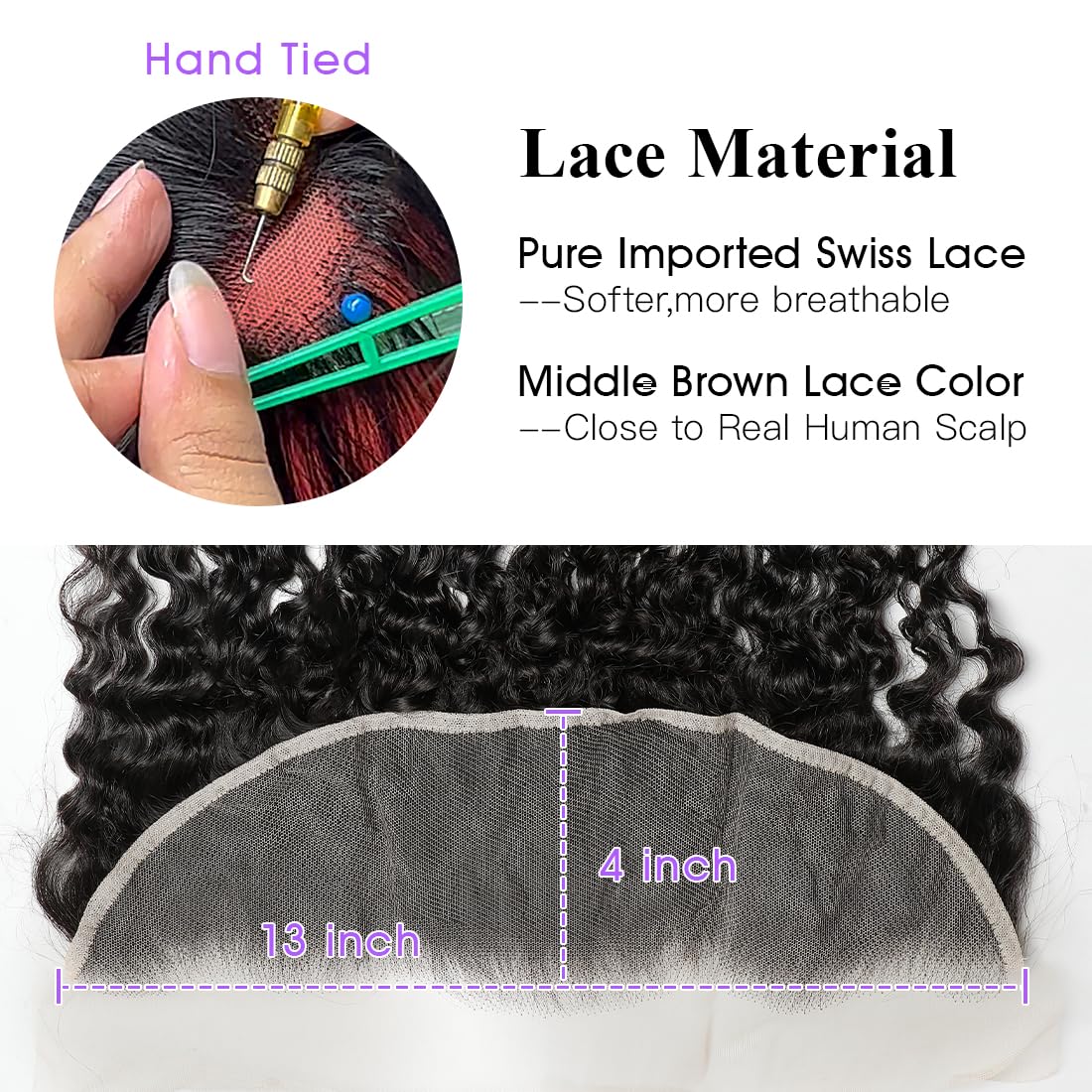 13x4 HD Lace Frontal Burmese Curl – Brazilian Virgin Human Hair | Ear-to-Ear, Pre-Plucked, Skin-Melt HD Lace
