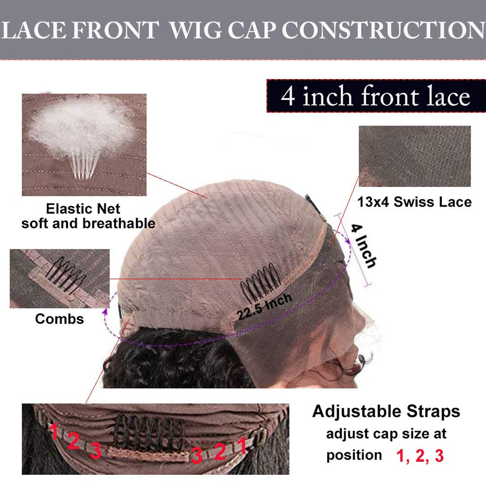 Red wig Body Wave wig