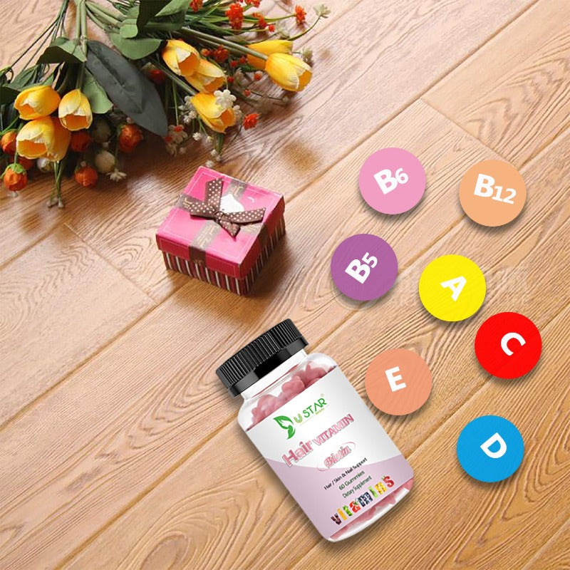 Hair Vitamins Gummies with Biotin
