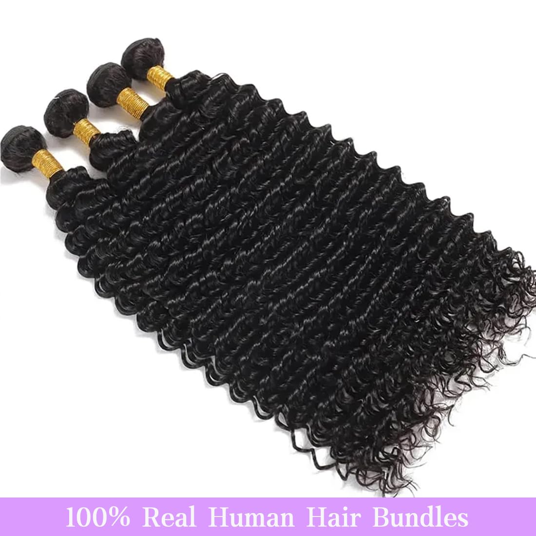 Natural Black Mink Deep Wave Hair Bundles – 100% Unprocessed Virgin Remy Human Hair