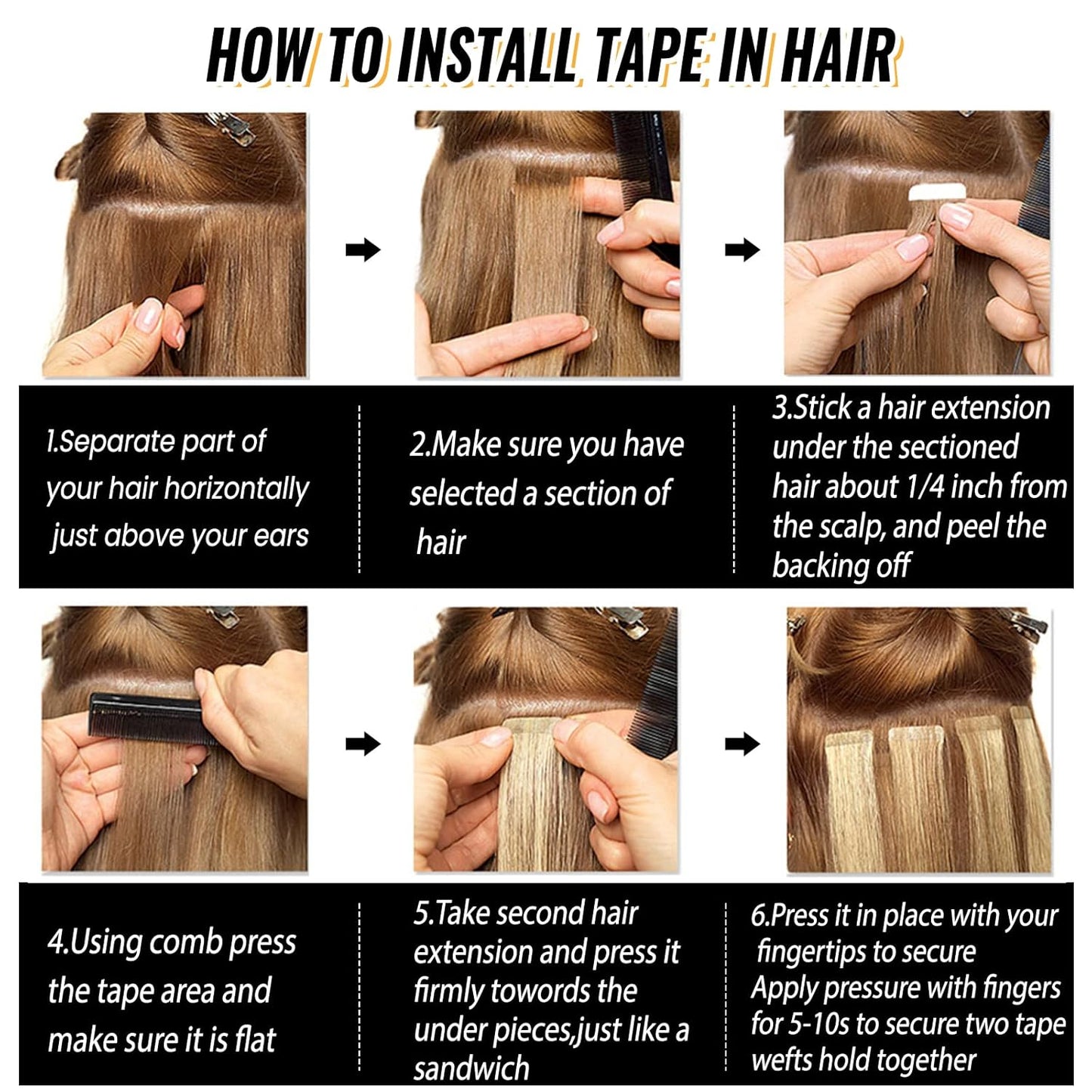 Premium Tape-in Human Hair Natural Color Deep Wave – 20Pcs/Pack, Virgin Raw Hair, No Tangle, Seamless Blend