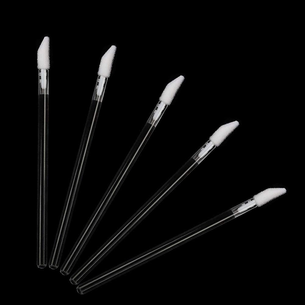 200 Pieces Disposable Lip Brushes Premium Lipstick Gloss Wands Applicator Makeup Tool Kits, White Handle