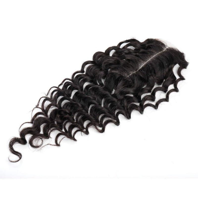 Deep Wave Lace Closure Brazilian Virgin Human Hair
