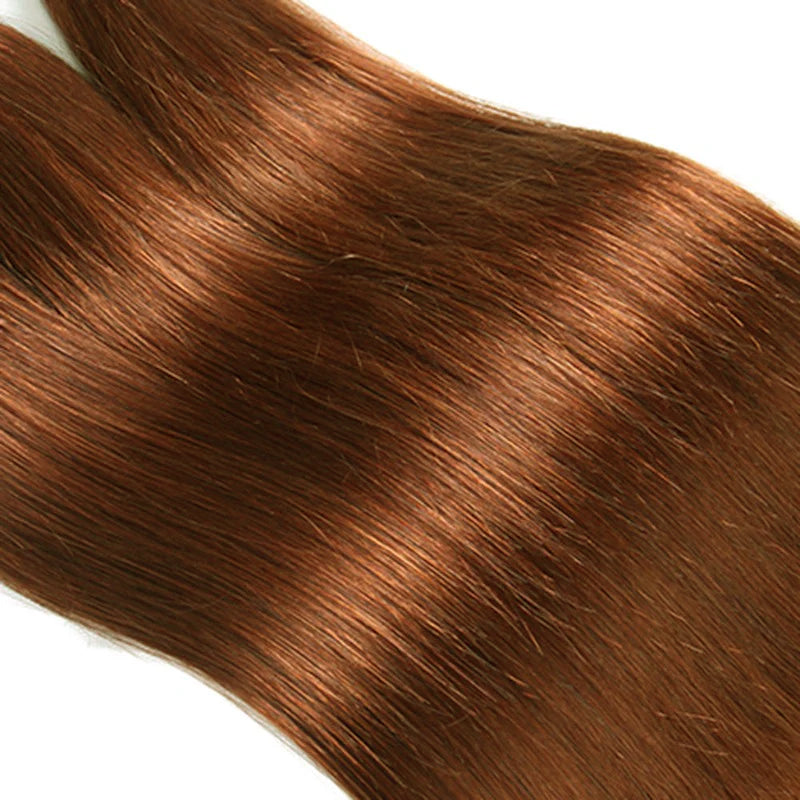 100% Auburn (#33) Straight Human Hair Bundles | Vibrant Color & Silky Smooth | Single Donor Cuticle Intact 100g