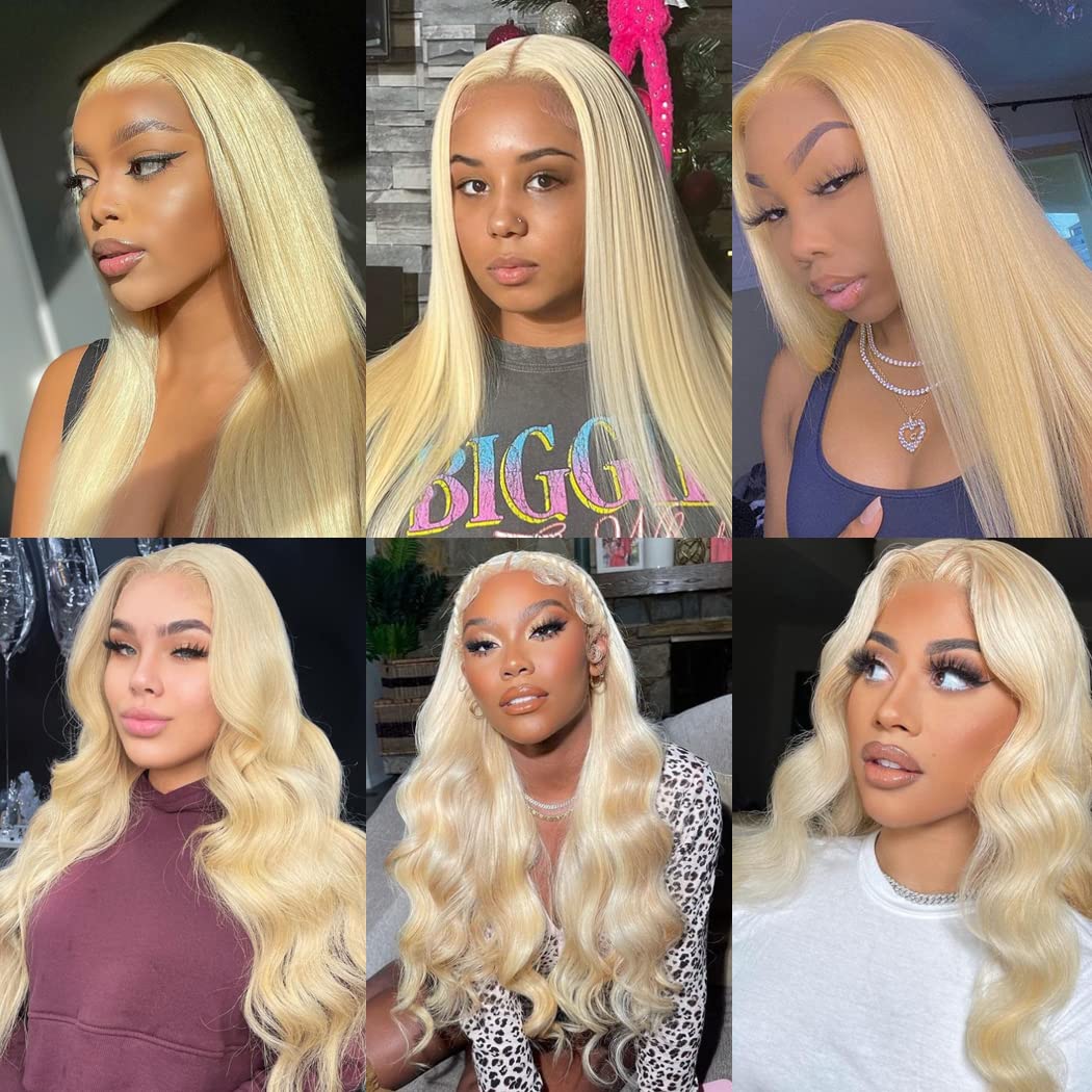 Straight Golden Blonde 613 Human Hair | 100% Unprocessed Mink Virgin Remy Bundles Single Donor Cuticle Intact