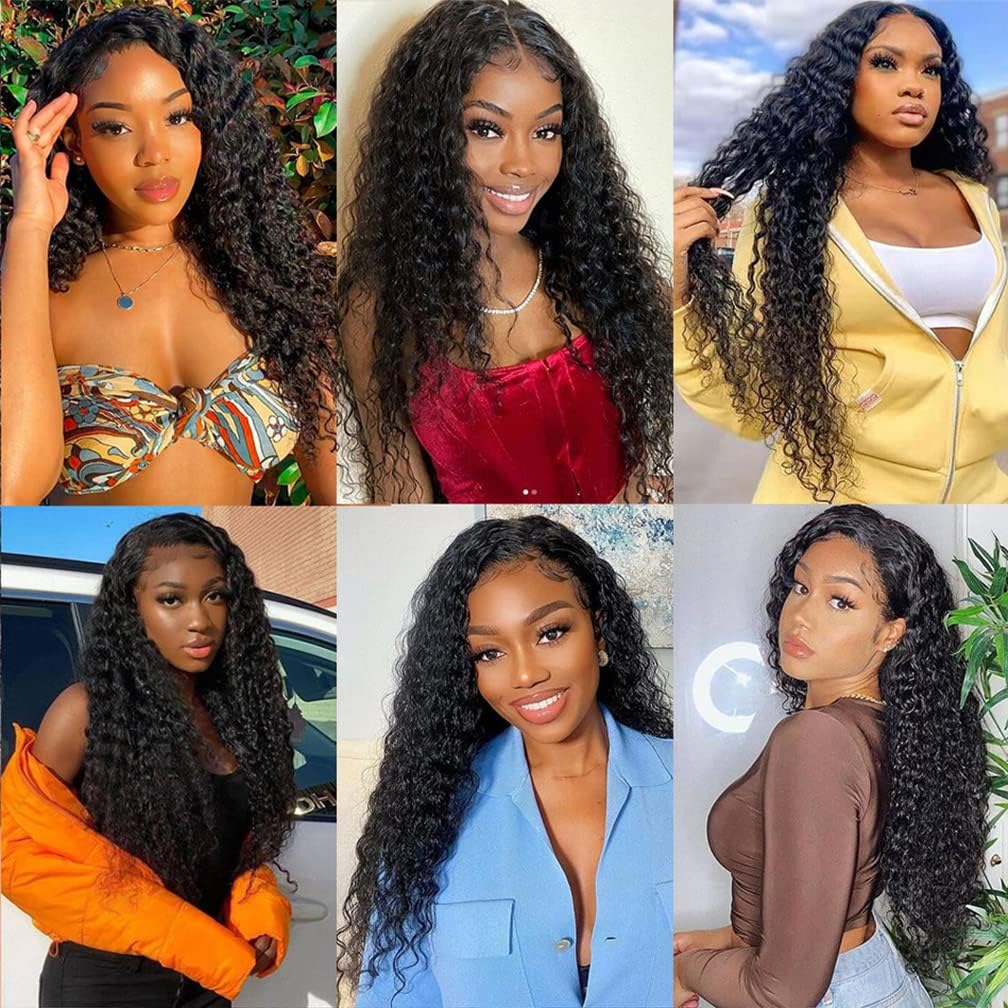 100% Human Hair Bundles - Kinky Curl Natural Black Remy Hair Extensions (8"-30")