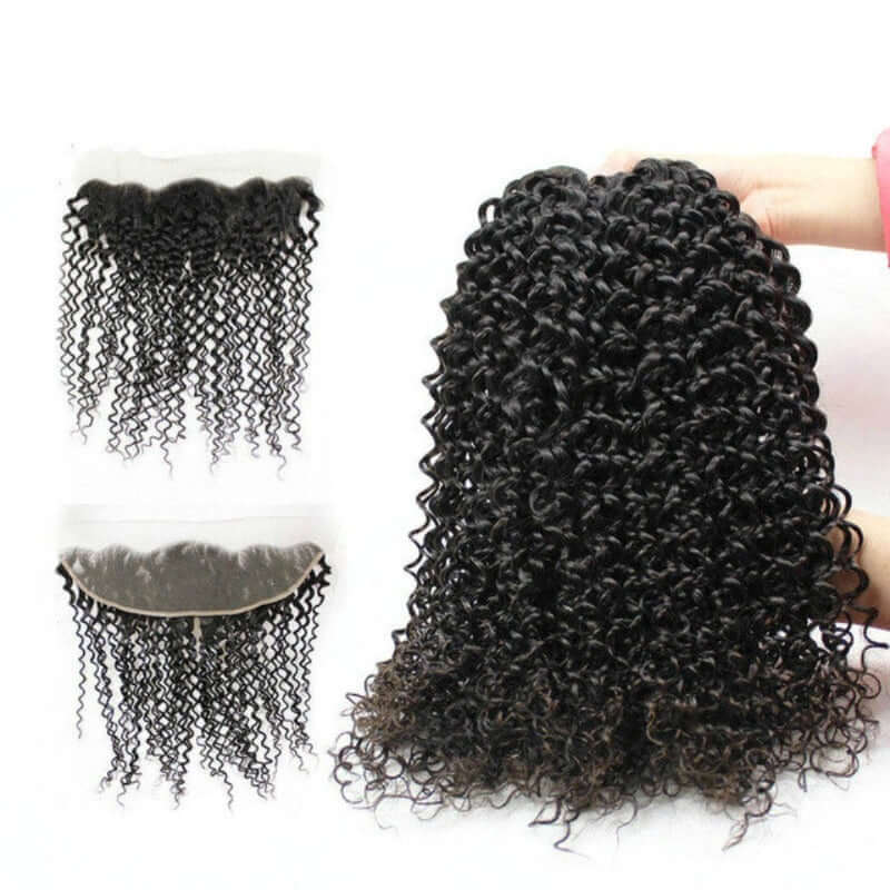 Ustar 100% Human Hair 4x13 Frontal Jerry Curl