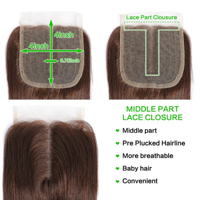 CLOSURE Ombre 4/30 Body Wave