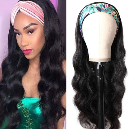 Headband Glueness Human hair Wig