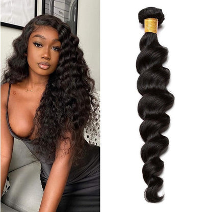 100% Virgin Remy hair Bundles Natural color Loose Wave