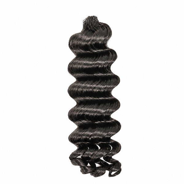 #2 Deep Wave Crochet 100% Human Hair - #2 Dark Brown Boho Braiding Hair For Miracle Knots (50g/Pack)