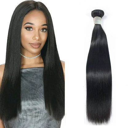 100% Affordable Human Hair Bundles - #1 Jet Black Straight Remy Hair Extensions (10"-30")