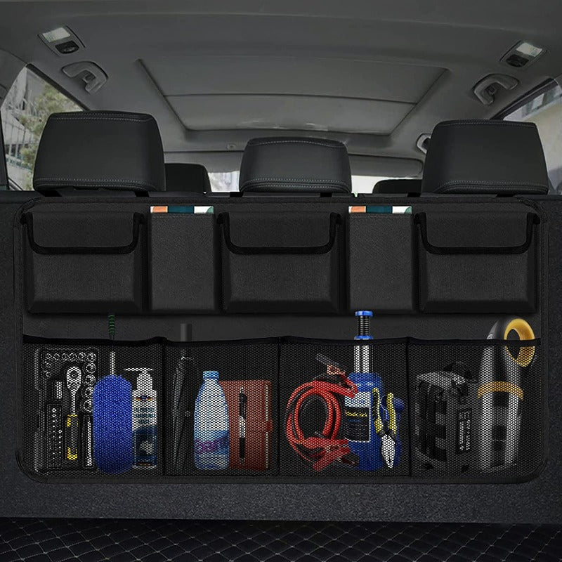 Backseat Hanging Car Trunk Organizer With 9 Large Storage Bag