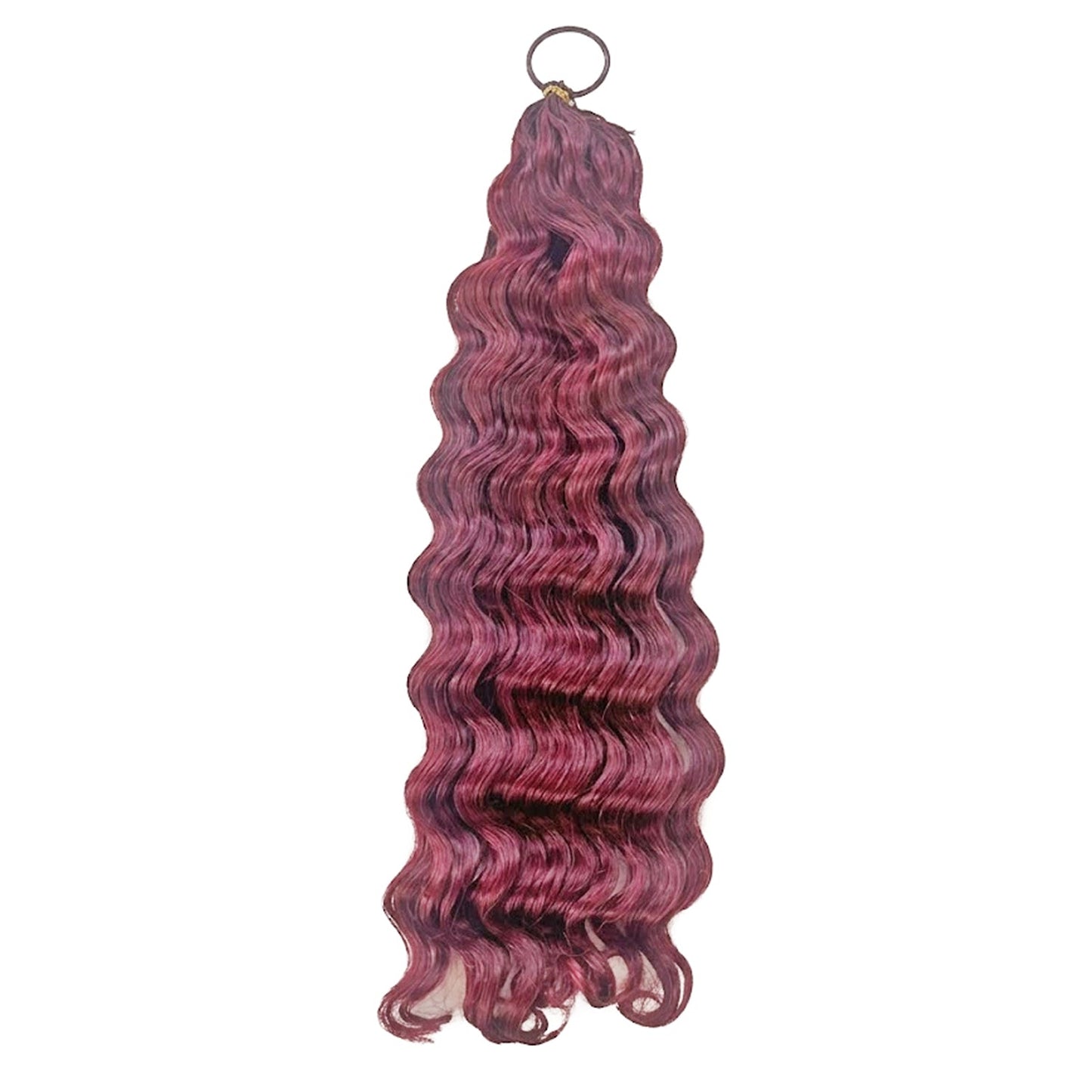 #99J Loose Deep Wave Crochet 100% Human Hair - Burgundy Boho Braiding Hair For Miracle Knots (50g/Pack)
