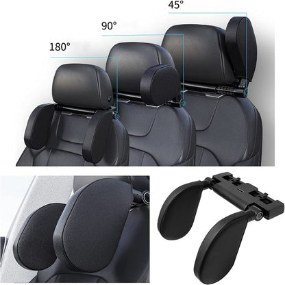 Caujon Car Headrest Pillow - Car Seat Head Support For Kids And Adult For Travelling (Black)