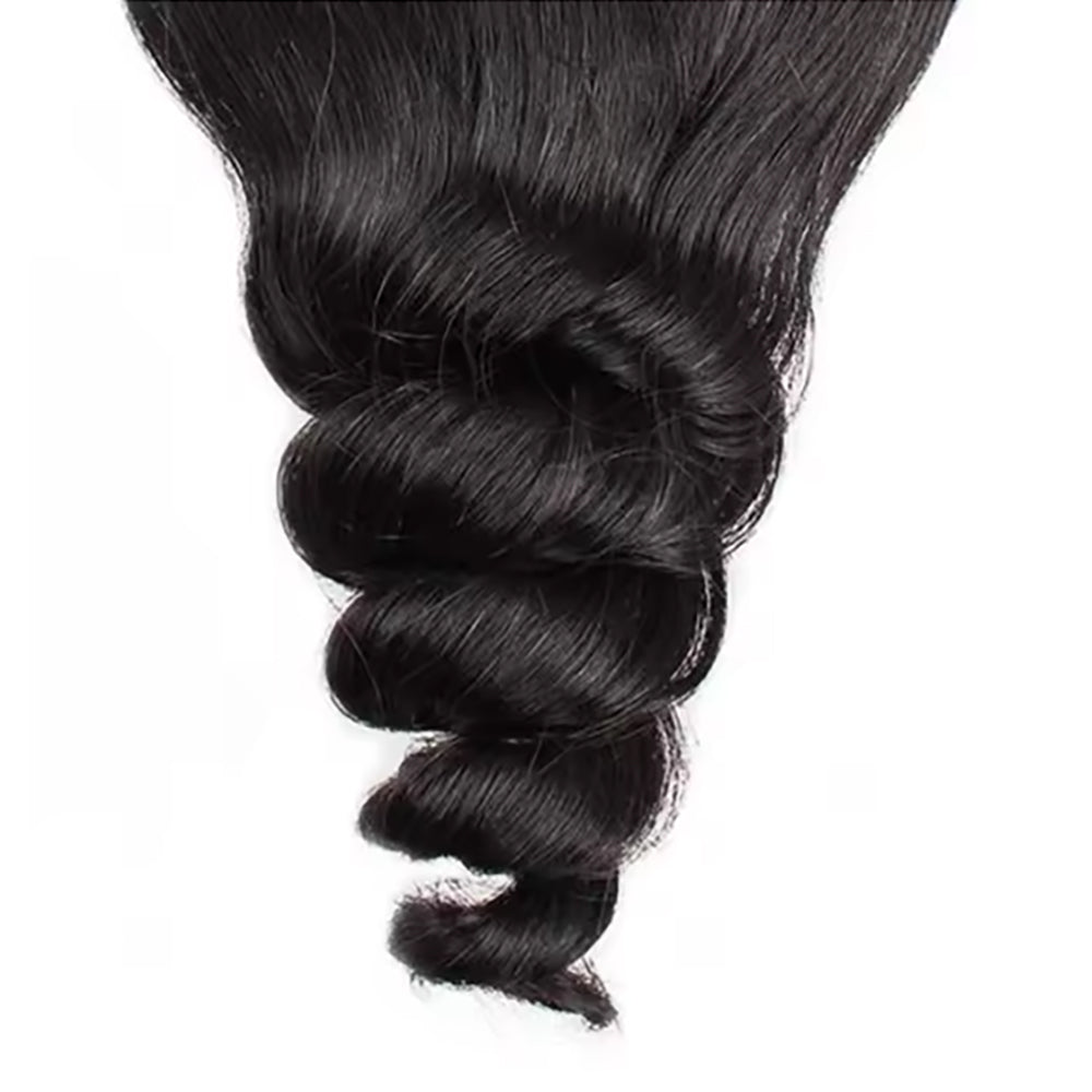4x4 Lace Transparent Lace Closure Loose Wave Virgin Natural Human Hair | Bleached Knots, Free Part