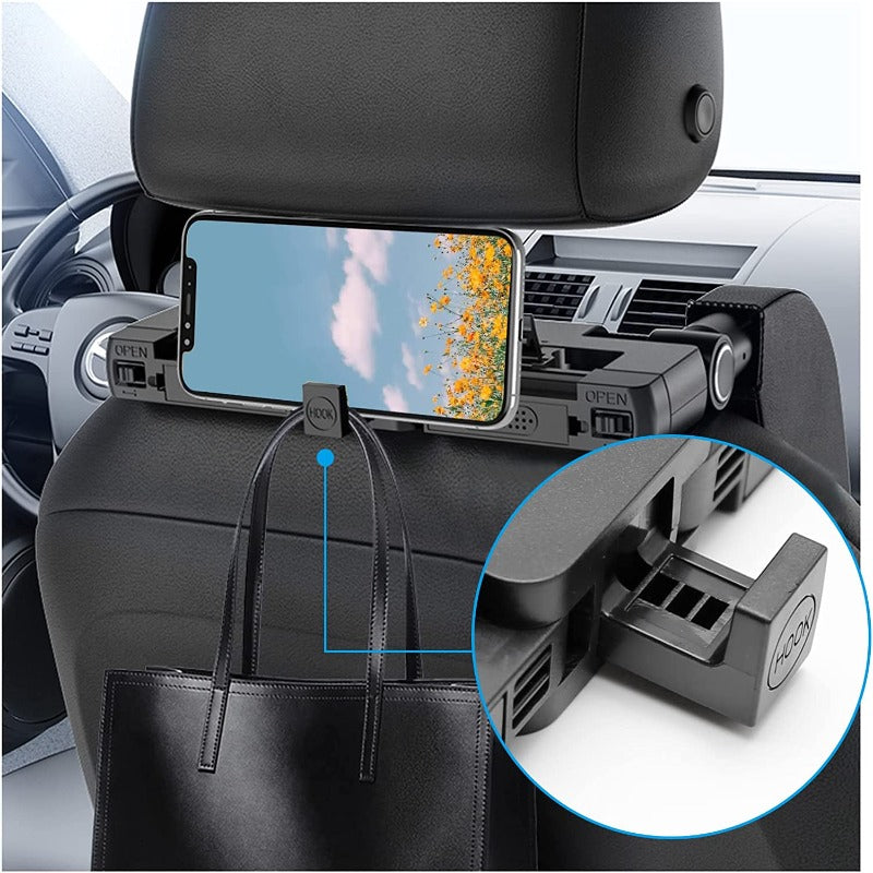 Caujon Car Headrest Pillow - Car Seat Head Support For Kids And Adult For Travelling (Black)