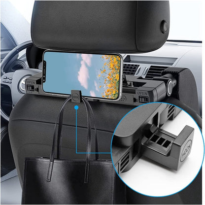 Caujon Car Headrest Pillow - Car Seat Head Support For Kids And Adult For Travelling (Black)