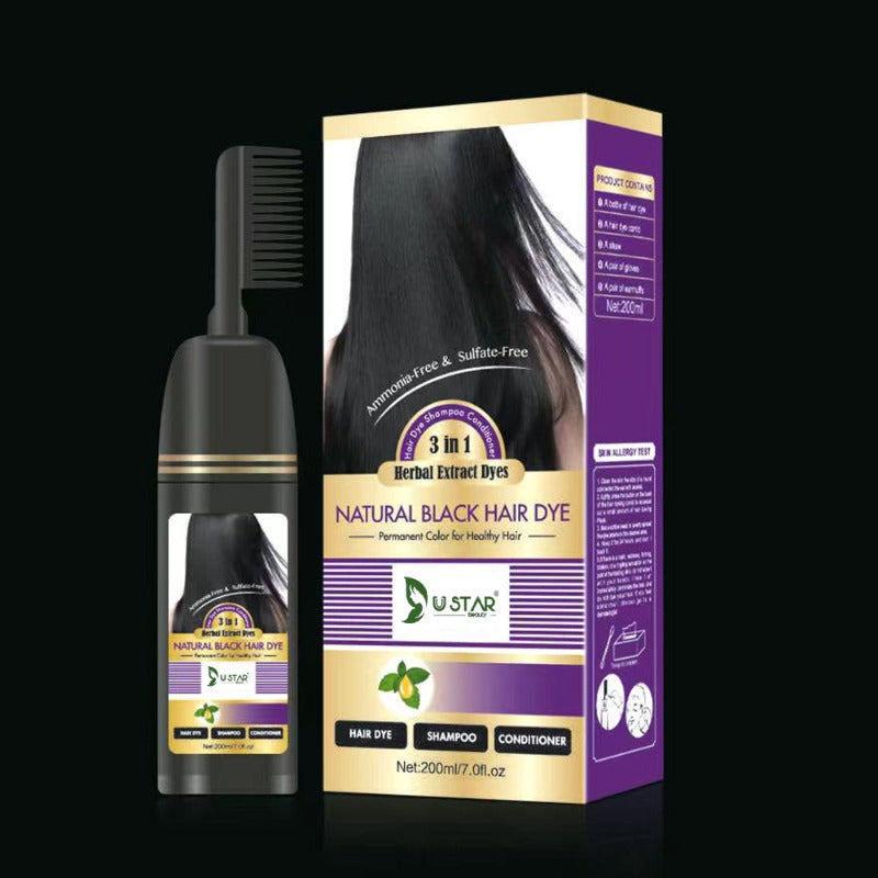 Hair Color Permanent Hair Dye Cream with Comb Applicator