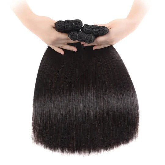 ZAVARIA HAIR Cabello humano indio virgen, lacio, de doble estirado, puntas completas, color negro