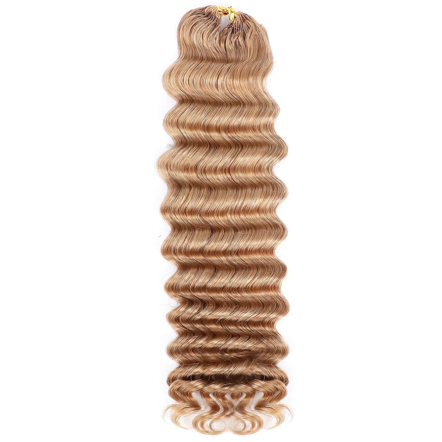 #27 Deep Wave Crochet 100% Human Hair - Honey Blonde Wave Boho Braiding Hair For Miracle Knots (50g/Pack) (Copy)
