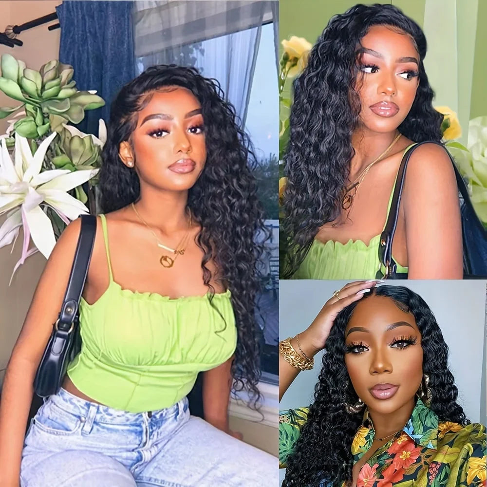 Super Long single drawn raw hair Deep Wave 32-40 Inches High Quality 100% Human Hair | Unprocessed Single Donor Bundles