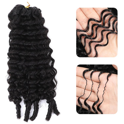 Burmese Curly with Spiral Ends Crochet 100% Human Hair - Boho Braiding Hair For Miracle Knots (50g/Pack)