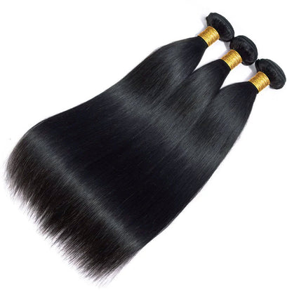 100% Affordable Human Hair Bundles - #1 Jet Black Straight Remy Hair Extensions (10"-30")