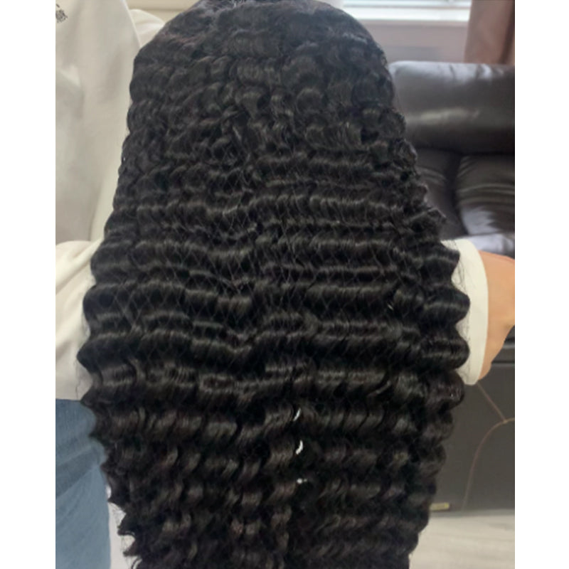 5x5 HD Lace Closure Wig Deep Wave Human Hair Swiss Lace, Skin-melt Lace, Invisible Lace