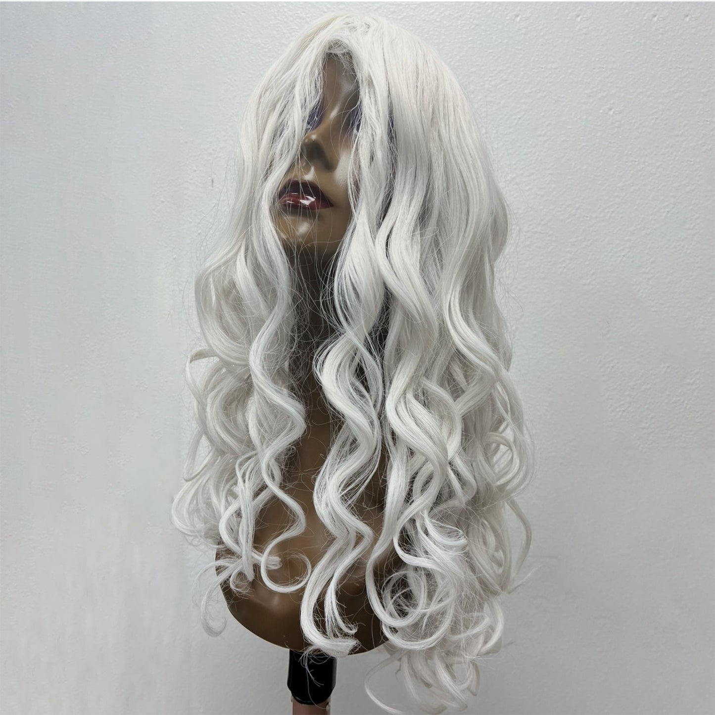 Halloween Wig  Black & White，Synthetic Cosplay Costume Halloween Wigs, Wear and Go wig