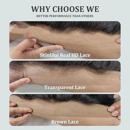 LacedbyAce WIG with INSTALLATION 13 by 4 HD Lace Wig Wavy Natural Black Hair