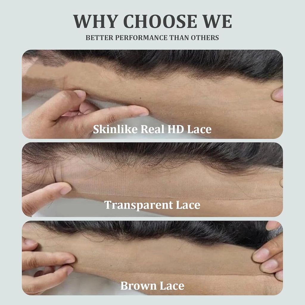 13x6HD Lace Wig Loose Bounce Full Frontal Wig High Quality Human Hair Wig 180 Free Part Swiss Lace, Skin-melt Lace, Invisible Lace