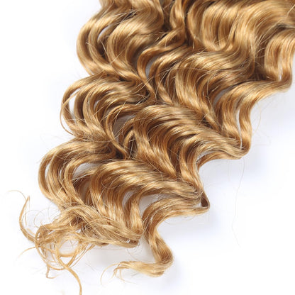 Better Hair, Less Money Color #27 Human Braiding Hair deep Wave Bulk 100% HumanMink Hair 100g/bundle 18-22 inch