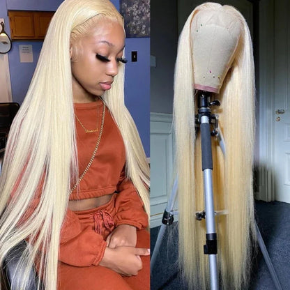 Full Lace Wig Snow White #60 Straight High Quality Human Hair Wig