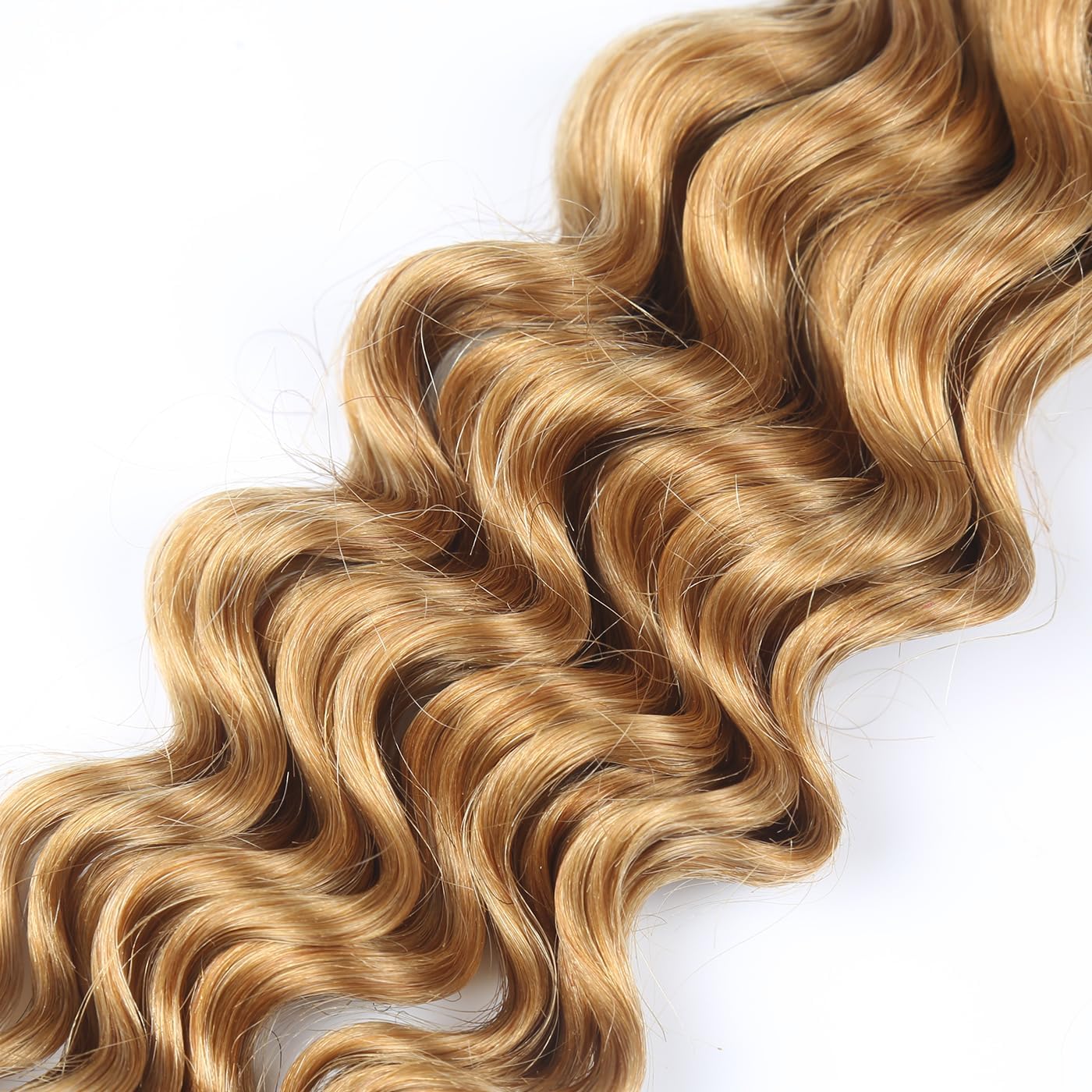 Better Hair, Less Money Color #27 Human Braiding Hair deep Wave Bulk 100% HumanMink Hair 100g/bundle 18-22 inch