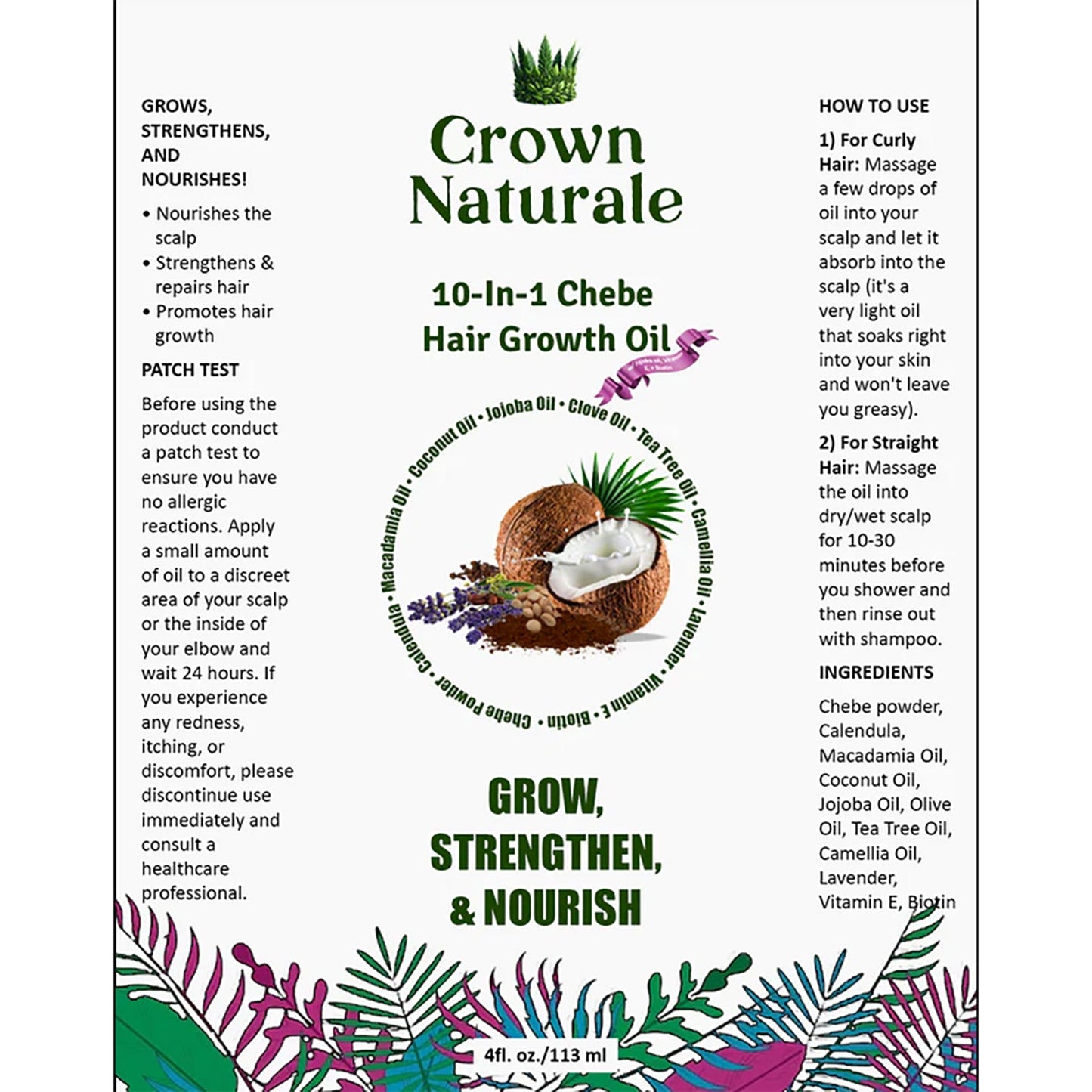 Chebe Oil Helps Your Hair Grow Naturally - Anti Hair Loss And Thinning