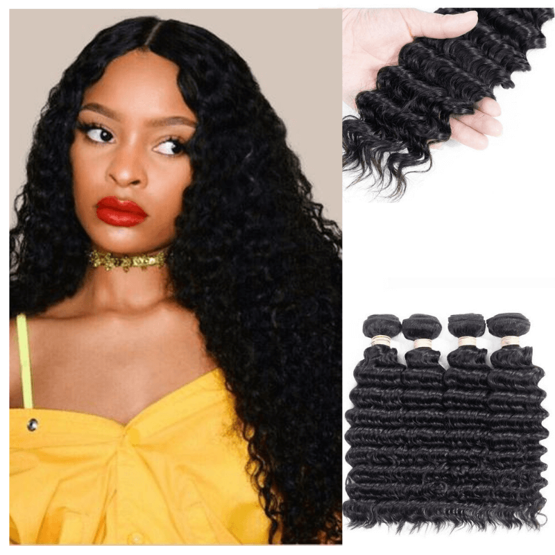 4 Bundles Deep Wave Virgin huamn Hair