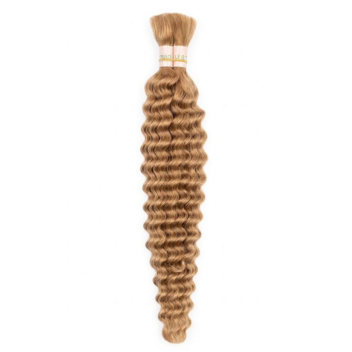 Color #27 Human Braiding Hair Deep Wave Bulk 100% HumanMink Hair 100g/Bundle 20inch 22inch