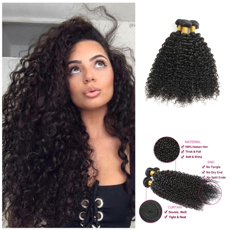 Ustar 7A Virgin Hair 3 Bundles Jerry Curl