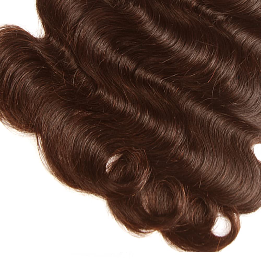 Medium Brown (#4) Body Wave 100% Human Hair Bundles | Soft Waves & Natural Blend | Single Donor Cuticle Intact 100g