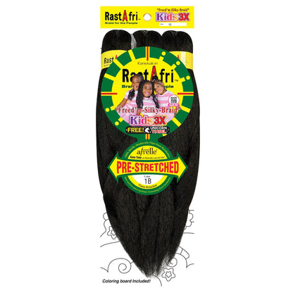 Rastafri  Freed'm silky braid PRE-STRETCHED KIDS 3X and plus