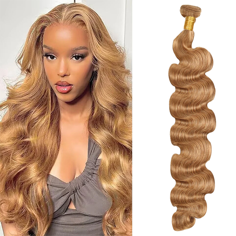 Honey Blonde weft #27 Loose Wave 100% Human Hair Bundles | Unprocessed Virgin Remy Single Donor Cuticle Intact
