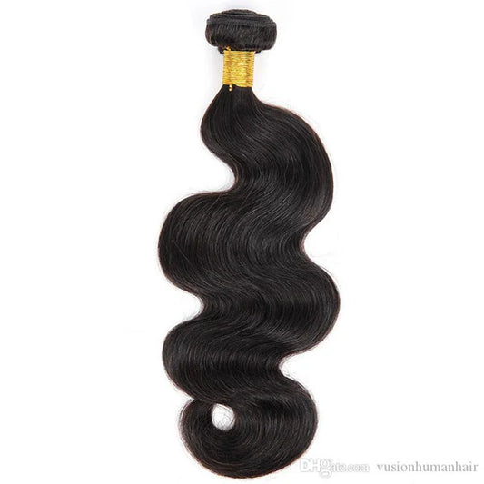 ZAVARIA HAIR  Body Wave Natural Black high quality full in end Unprocessed Human Hair Extensions