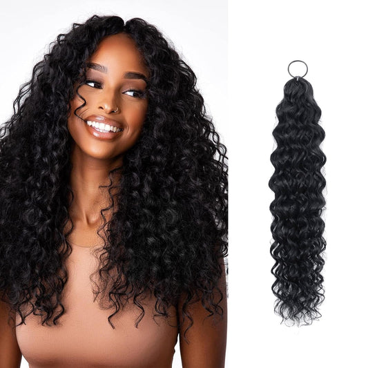 Blended Hair Crochet Extensions - Water Wave Boho Braiding Hair (50 strands/pack)