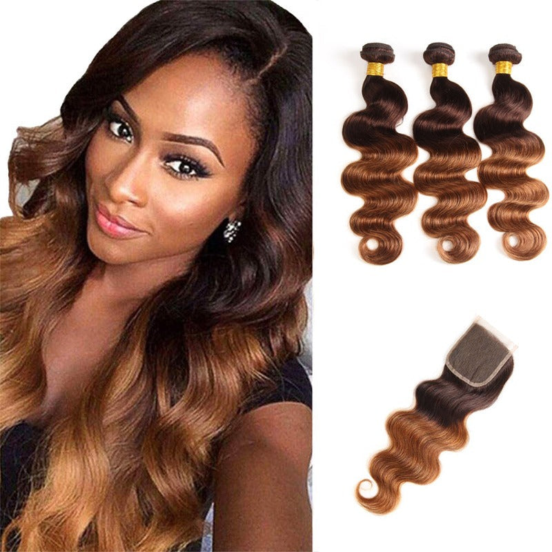 Virgin Human Hair Ombre Body Wave Bundles