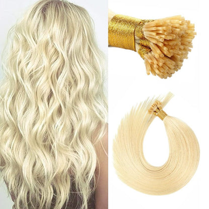 613 Blonde I Tip Straight DOUBLE DRAWN Hair Extensions HIGH Quality 100 Strands 100% Human Hair – Pre-Bonded