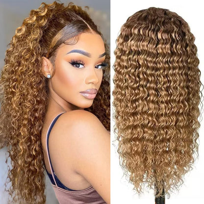 4/30 Jerry Curl 4x4 Lace Closure Wig OMBRE Color  100% Human Hair WIG Virgin Remy Hair